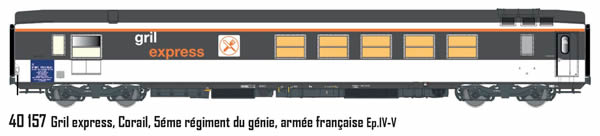 LS Models 40157 - Passenger Coach Gril express, 5th engineer regiment, French army